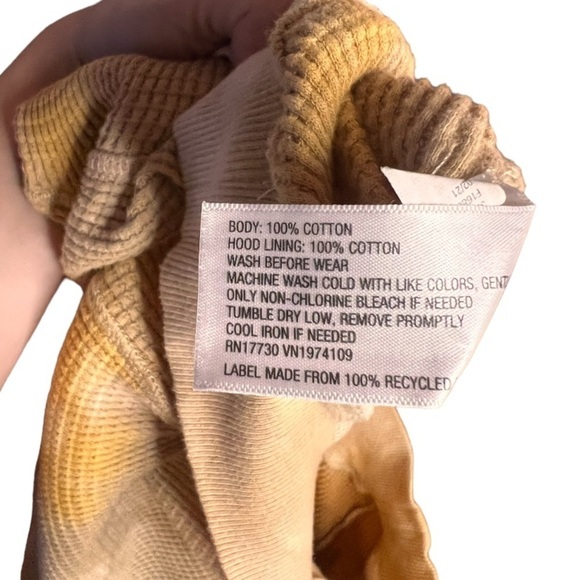 NWT Wild Fable Cropped Hoodie Waffle Material Thermal - size S - Picture 5 of 5